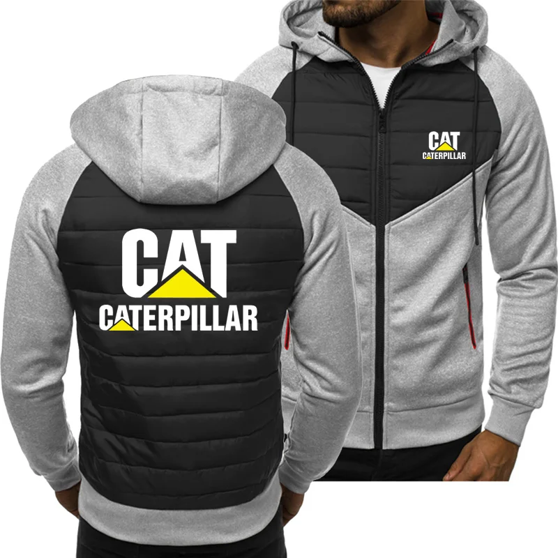 

2021 New Men Hoodies CAT Logo Spring Autumn Jacket Casual Sweatshirt Long Sleeve Zipper Hoody