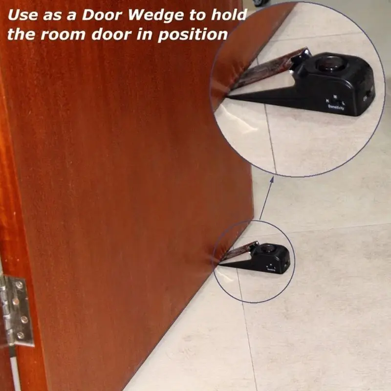

Upgraded Wedge Door Stop Alarm Traveling DIY Home Apartment Security Doorstop