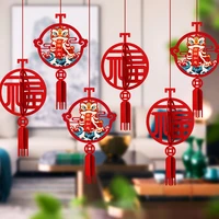 creative three dimensional new house decoration lion dance pendant fuzi pendant couplet house supplies indoor yard layout