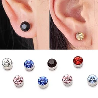 hot sales1 pair iron eardrops strong magnetic health pierced round magnetic iron eardrops earrings gift for women