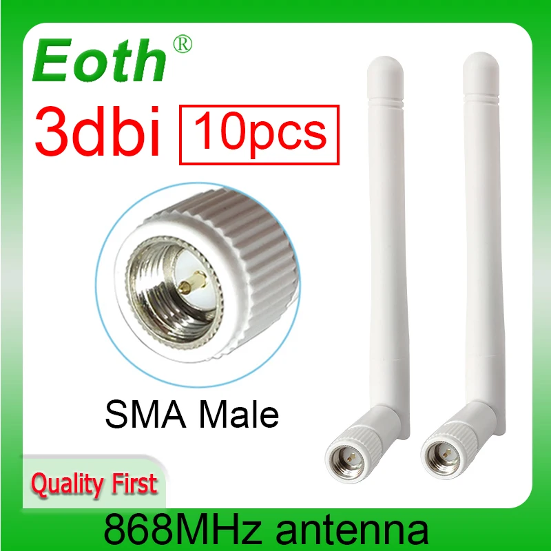 10pcs 868MHz 915MHz antenna 3dbi SMA Male straight antena  GSM antenne 868 MHz 915  IOT antennas for gsm signal repeater Lorawan