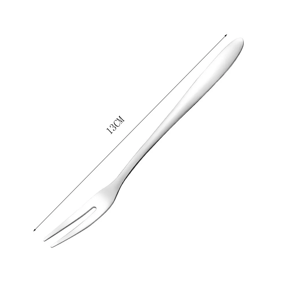 

2021 New 6pcs Luxury Stainless Steel Cake Dessert Forks Fruit Fork Small Fork Cake Dessert Fruit Fork Kitchen Accessory