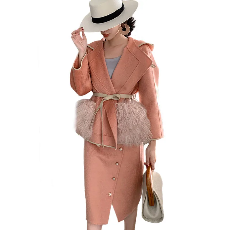 Кашемировое Женское пальто на весну и осень корейский стиль новинка 2019