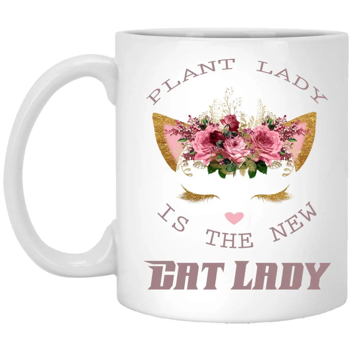 Забавная кружка с изображением леди из растений и кошки|Кружки| |