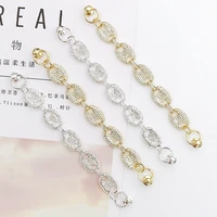 new alloy rhinestone bracelet diy jewelry accessories handmade diamond chain mobile phone shell hole shoes accessories