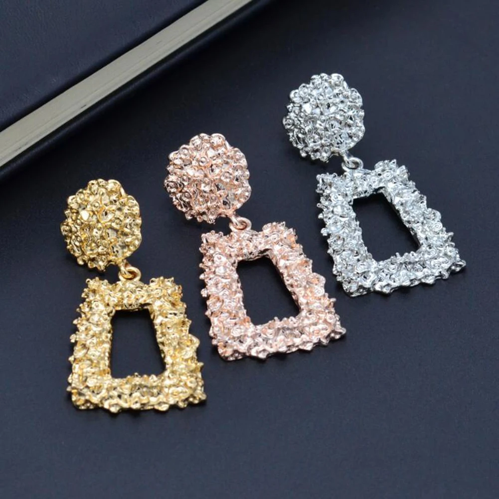 Женские Геометрические серьги большие висячие Европейского дизайна 2019 |