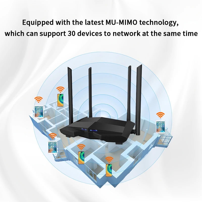 GLC10 AC1200 Беспроводной Wi Fi маршрутизатор 2 4 ГГц/5 0 Ghz Dual Band покрытия для дома