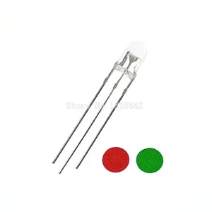 Круглый диод, прозрачный, матовый, красный и зеленый, общий анодкатод, 100 шт., 3 мм, 5 мм