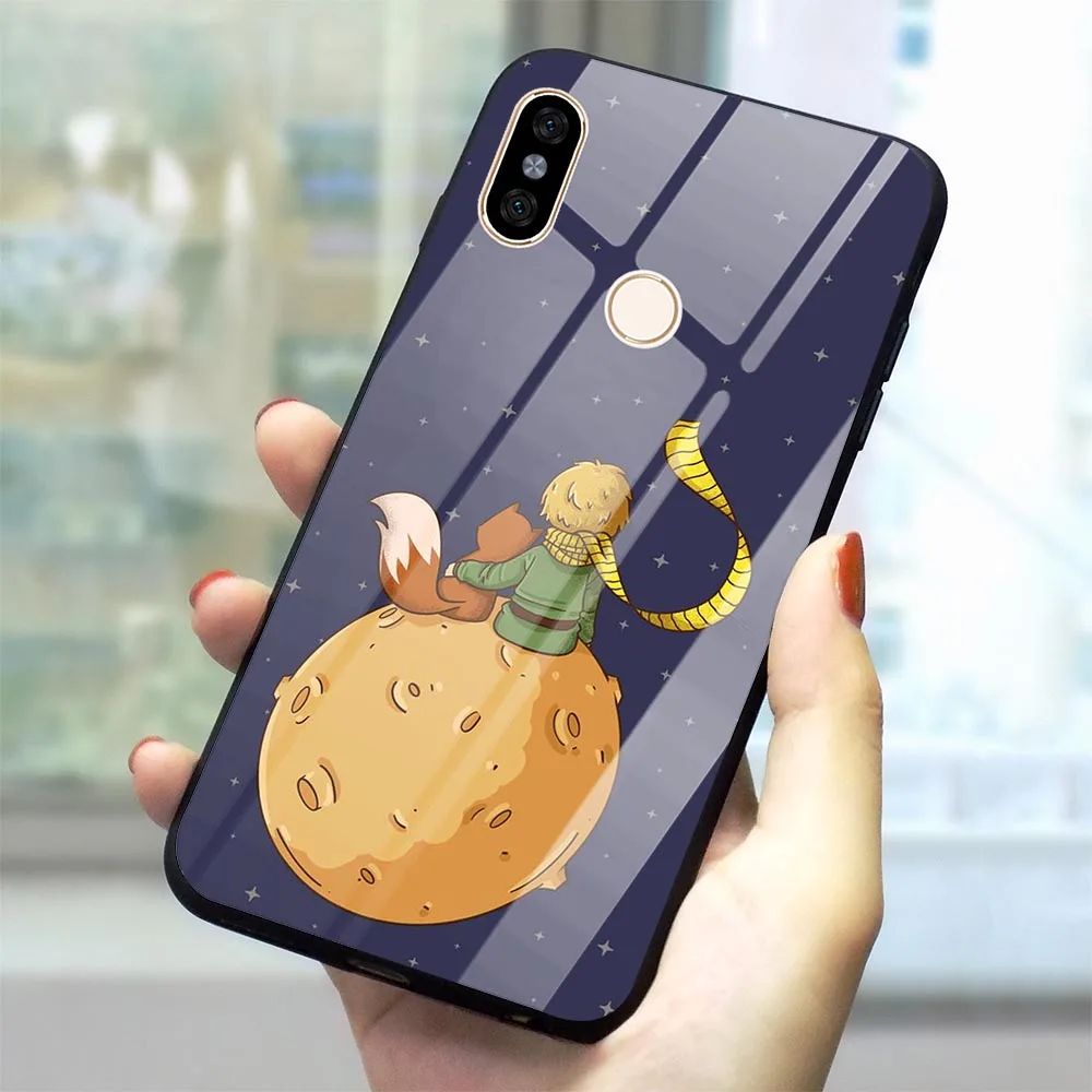 Мультяшный чехол для телефона Little Prince Redmi Note6 6Pro из закаленного стекла Mi A1 A2 8 Lite 9