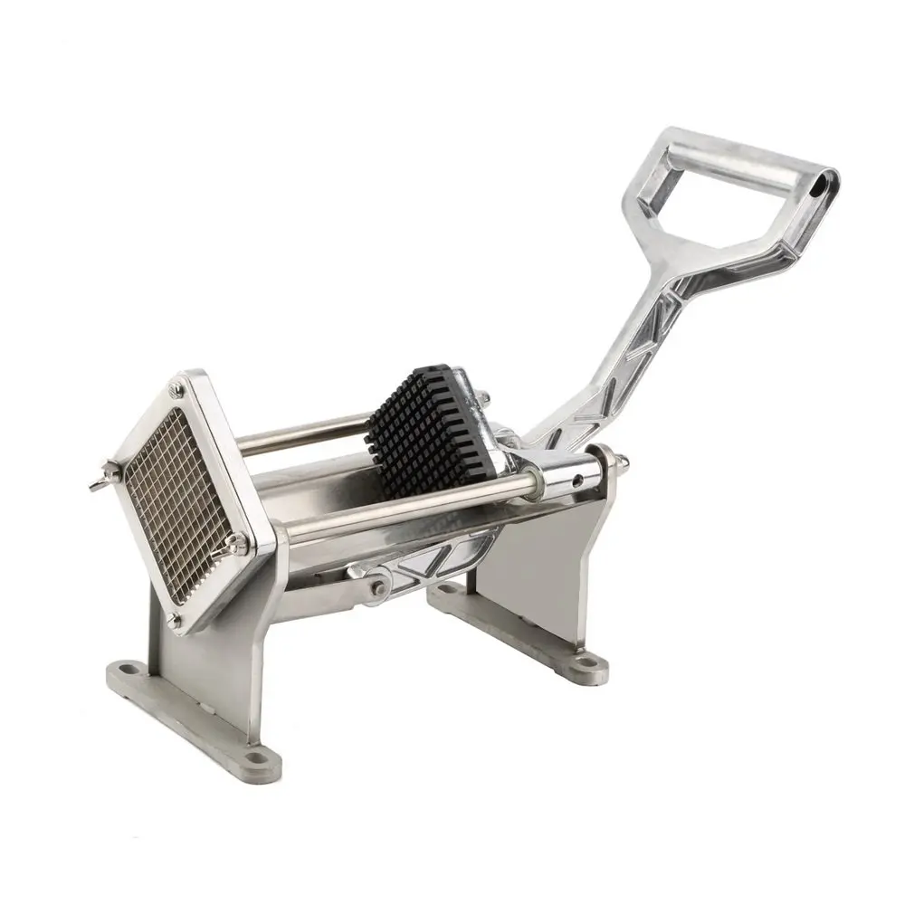 

Silver Color Stainless Steel Rust-proof Pusher Block Potato French Fry Fruit Vegetable Cutter Slicer Commercial