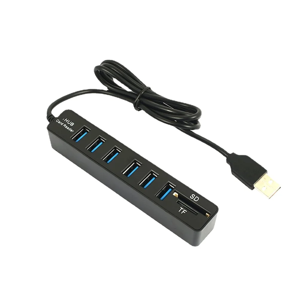

Universal Multi USB 2.0 Hub USB Splitter High Speed 3/6 Ports 2.0 Hab TF SD Card Reader All In One For PC Computer Accessories