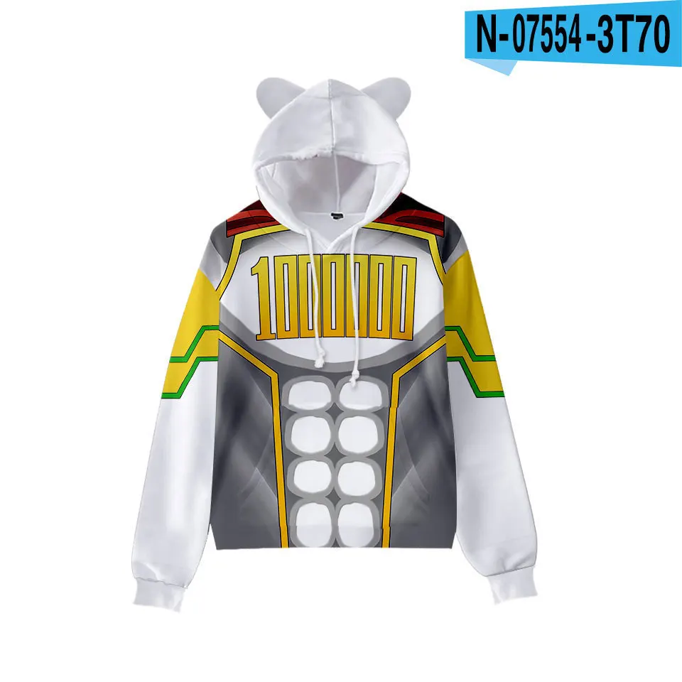 

Children's Clothing Spring Autumn New Teens Korean Hoodies Fashion Print Cat Ears Hooded Sweatshirts for Big Boy Kids Pullovers