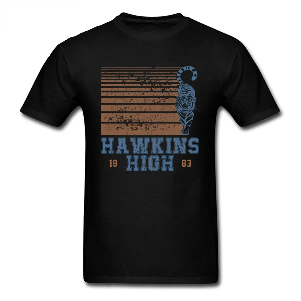 

Stranger Things T-shirt Men Unique Tshirts Crazy T Shirt Hawkins High 1983 Tops Tees Retro Vintage Clothes Old School Horror