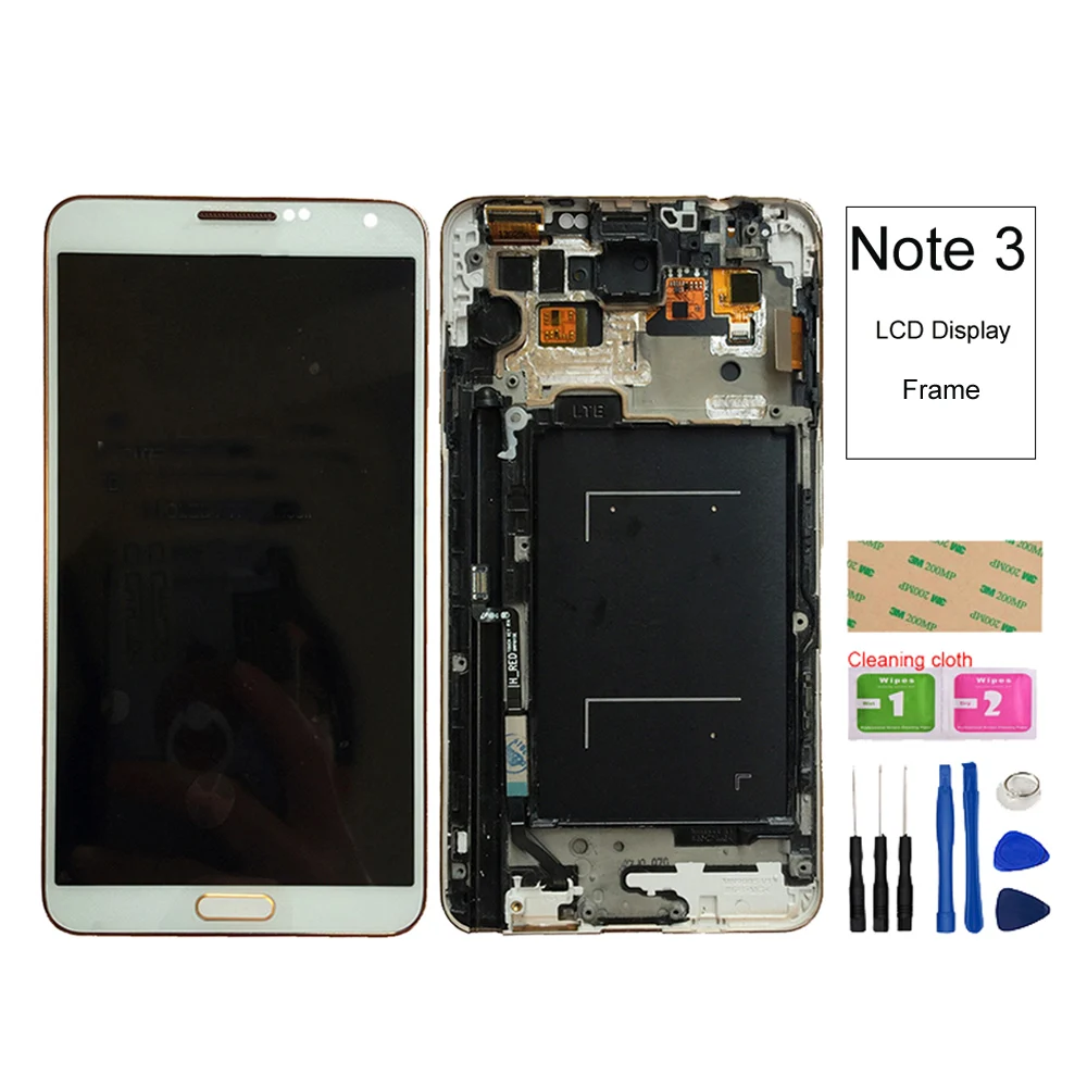 

Note 3 lcd For SAMSUNG Galaxy Note3 N9005 N900 LCD Display With Frame Touch Screen Digitizer Assembly Repair Parts Good Quality