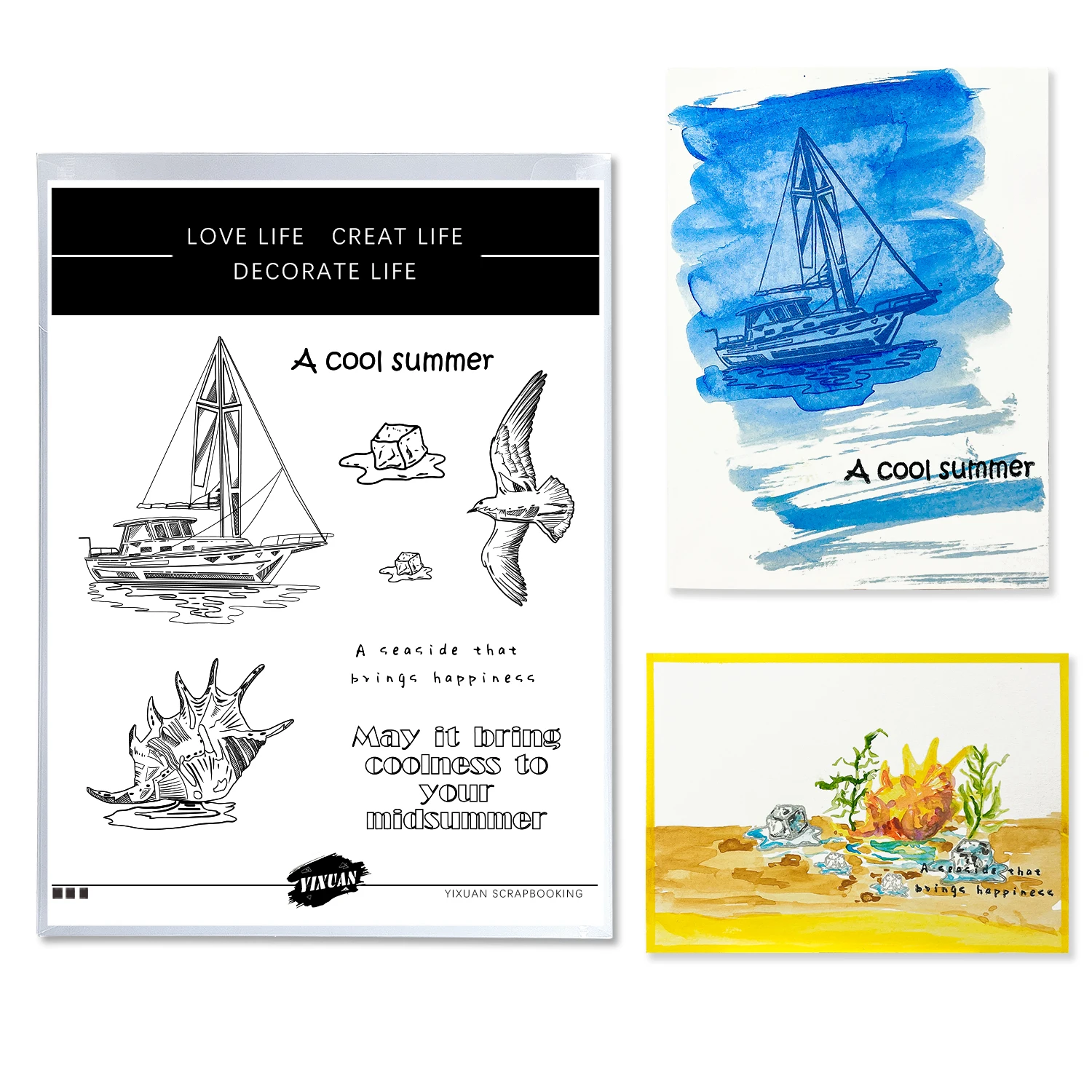 Крутой Летний Пляжный фотополимер YIXUAN штампы наборы для резки металла сделай сам