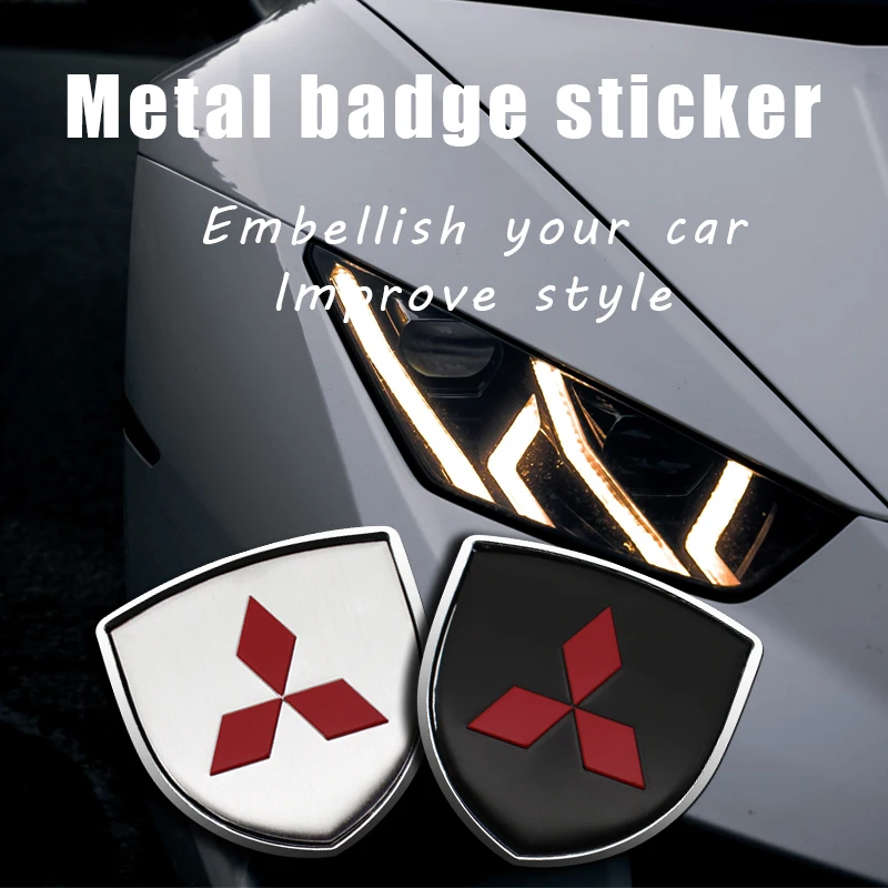 

Car Styling Badge Auto Trunk Bumper Metal Stickers For Mitsubishi ralliart Lancer 9 10 Asx Outlander 3 Pajero Sport Accessories