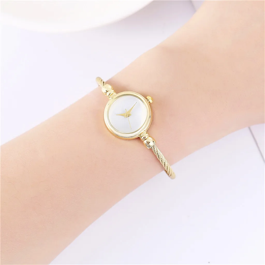 Золотые женские часы роскошные простые маленькие Life водонепроницаемые