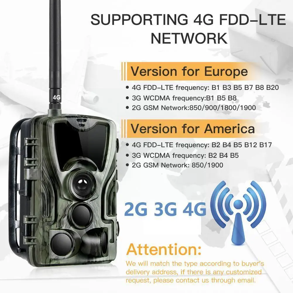 

Hc801 2g Mms/sms/email Hunting Camera 20mp 1080p Night Camera Scout Wireless Trigger 0.3s Surveillance Camera Trail P4d3