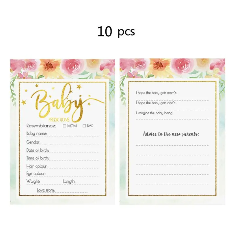 10 Pack Baby Prediction and Advice Cards Shower Game Advice Cards for Girl or Boy