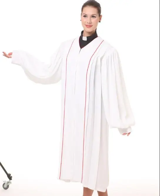 Christian White Robe Hymn Priest  Church Choir Holy Work Summer Thin