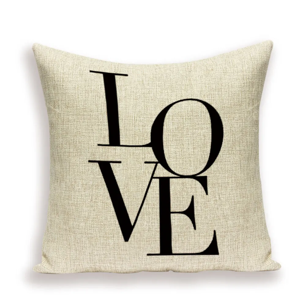 2020 Nordic письмо наволочки для подушек в скандинавском стиле с надписью Love и подушка