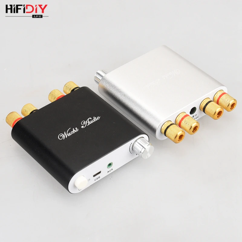 Плата цифрового усилителя мощности HIFIDIY TPA3116 Bluetooth 5 0 AUX USB 2x50 Вт 2*100 динамик стерео