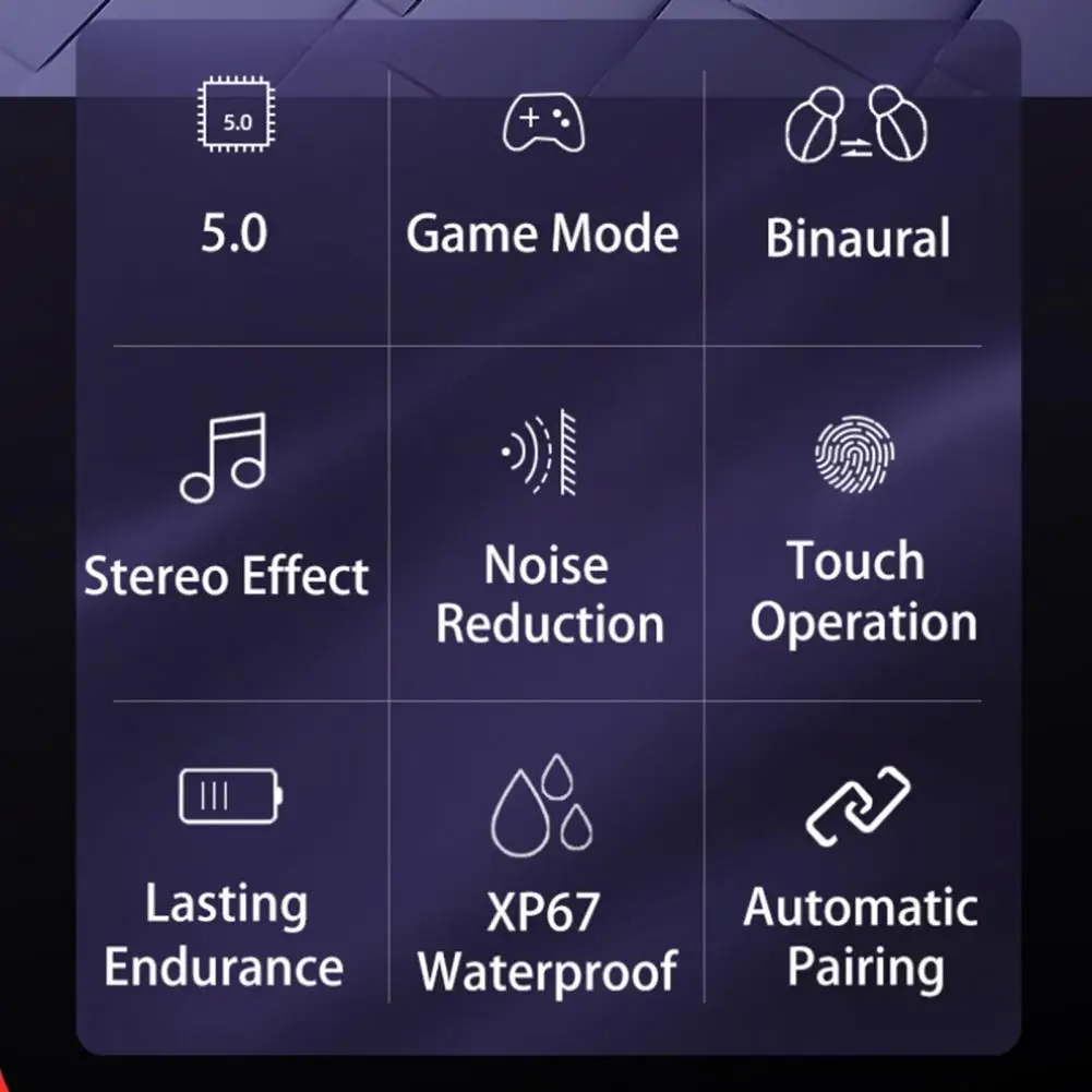 

V8 Mini Wireless Bluetooth Earphones Headphones Portable TWS Sport Music Gaming Headset HiFi Stereo Headphones For Huawei Xiaomi