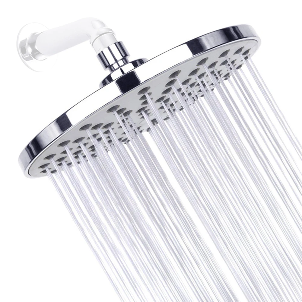 

8 inch Rainfall Shower Head ABS Single Spray Round Rain Shower Fixed Shower Heads 1/2" BSP connection G1/2" Bathroom Accessories