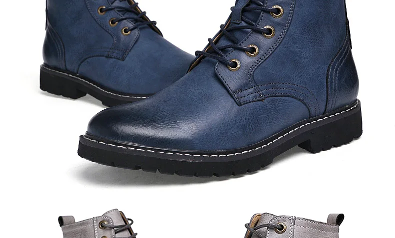 Sanzoog/зимние кожаные ботильоны; мужские ботинки Dr Martins; Botines Hombre Dr. Martens; Erkek Bot Botte Homme; высокие ботинки в британском стиле