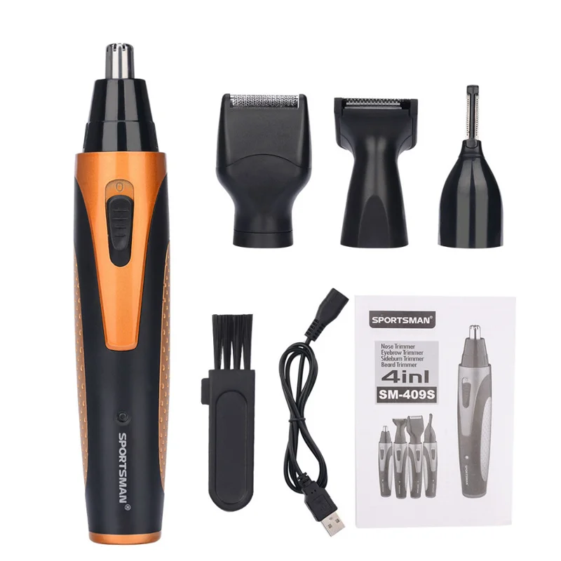

4 in1 Electric Nose Ear Hair Trimmer Men USB Rechargeable Beard Eyebrow Neck Hair Removal Shaver Razor Shaving Machine Face Care
