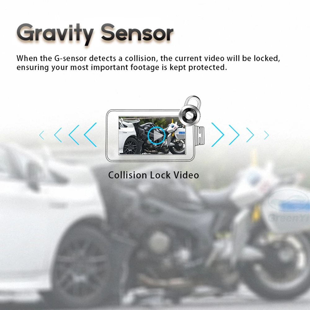 

Durable Waterproof Motorcycle Driving Camera 720P HD Front Rear View Driving Recorder DVR Dash Cam