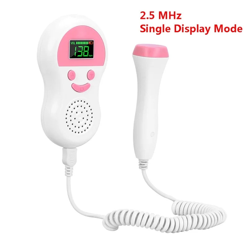 2.5HMz Pink OLIECO 2,5 МГц детский Пульс фетальный монитор Doppler медицинский домашний стетоскоп для беременных детей Карманный CE CFDA пренатальный детектор сердца - Цвет: 2.5HMz Pink