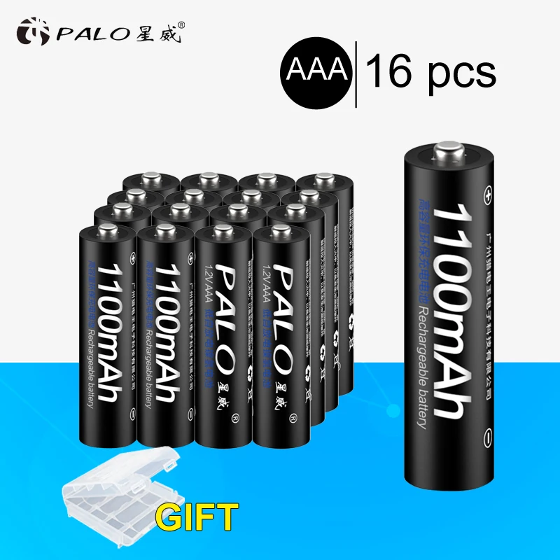 Тип 16 шт экологически чистые батареи Ni-MH 1,2 V 1100mAh AAA аккумуляторная батарея для игрушечных часов пульт дистанционного управления камерой