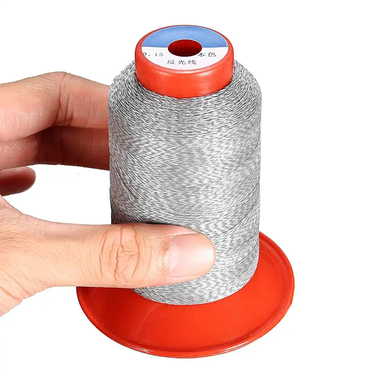 Reflective Sewing Thread Yarn Fabric 1000M Polyester DIY Needlework Safety Cap Cloth Working Vest Dia 0.5-0.15mm Silver Grey | Дом и сад