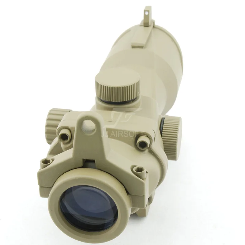 JJ страйкбол ACOG Стиль 4x32 область красный/зеленый сетка w QD Крепление (черный/загар)