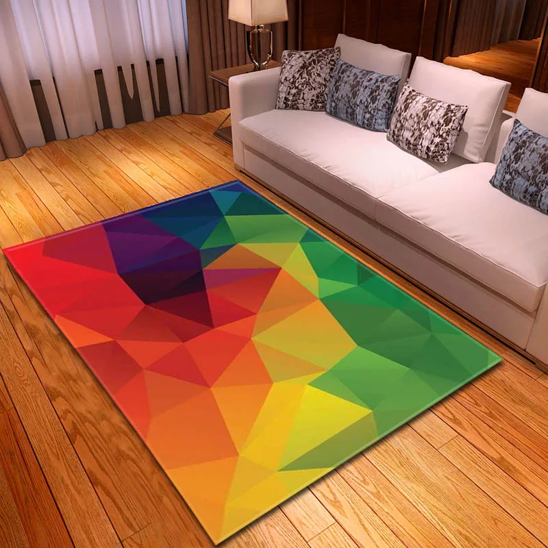 

Nordic 3D Geometric Rug and Carpet Parlor Mat Bedroom Area Rugs Home Decorative Soft Flannel Anti-slip Sofa Living Room Carpets