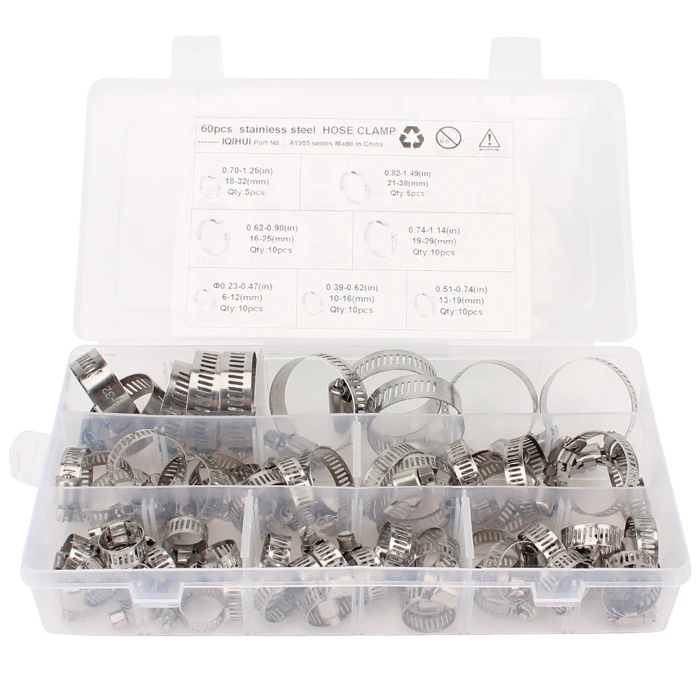 Зажимы-кольца из нержавеющей стали фиксированный инструмент 60 шт./компл.