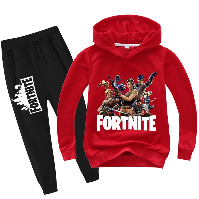 

New Fortnite Child Garment kids Bys Hoodies Sweatshirt +Pants clothes Sets Fashion Boys Girls Hoodies Game Spring Autumn Clothes
