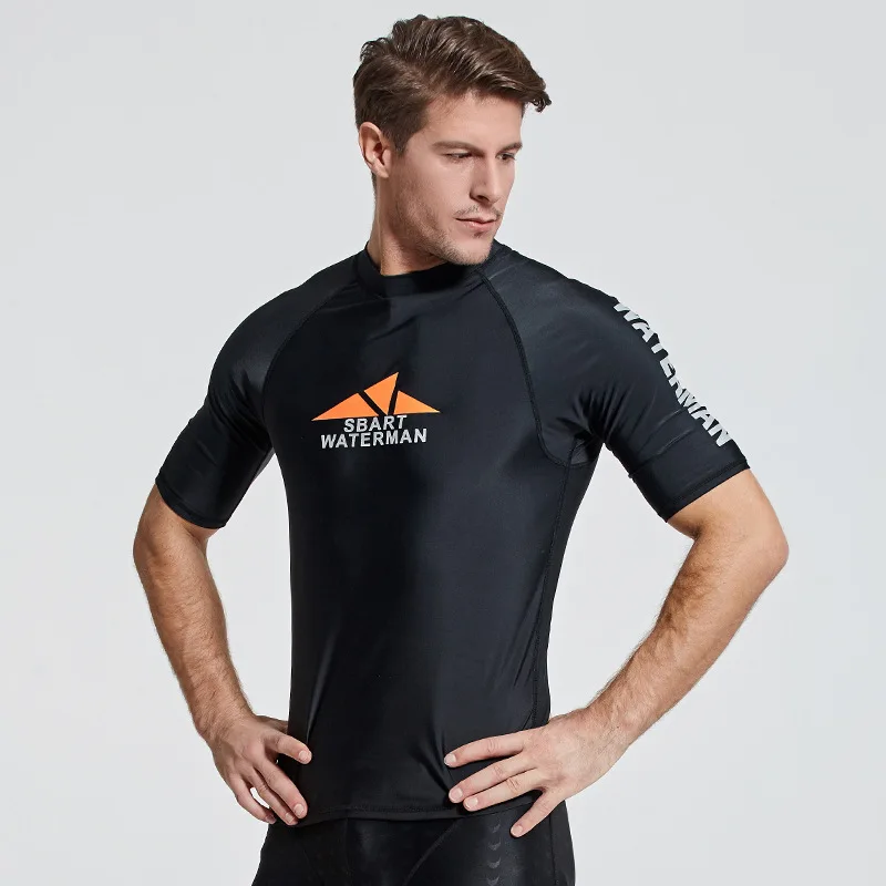 

New Men's Surfing Wetsuit UV Protection Sunscreen Short-Sleeve Suit Quick-Drying Snorkeling Surfing T-Shirt To Prevent Jellyfish