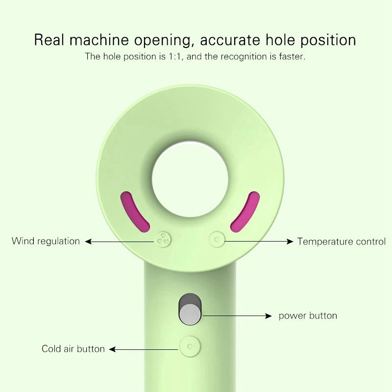 

2x Black/Pink Soft Silicone Protective Cover for Dyson Supersonic Hair Dryer,360 Full Protection Chargin Case for Dyson