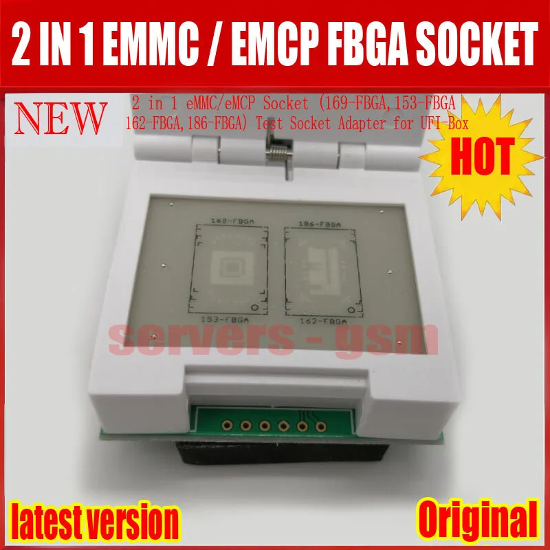 2021 новый оригинальный разъем 2 в 1 eMMC/eMCP (169 FBGA 153 162 186 FBGA) тестовый переходник для UFI