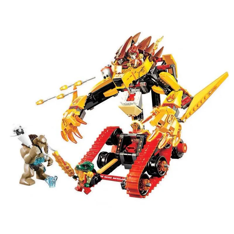 

449pcs Laval's Fire Lion Mobile Mech Transform Tank Model 10295 Building Blocks Children Classic Toy Bricks
