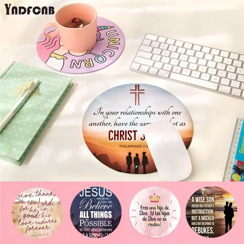 

YNDFCNB My Favorite Bible verse Philippians Jesus Rubber PC Computer Gaming mousepad gaming Mousepad Rug For PC Laptop Notebook