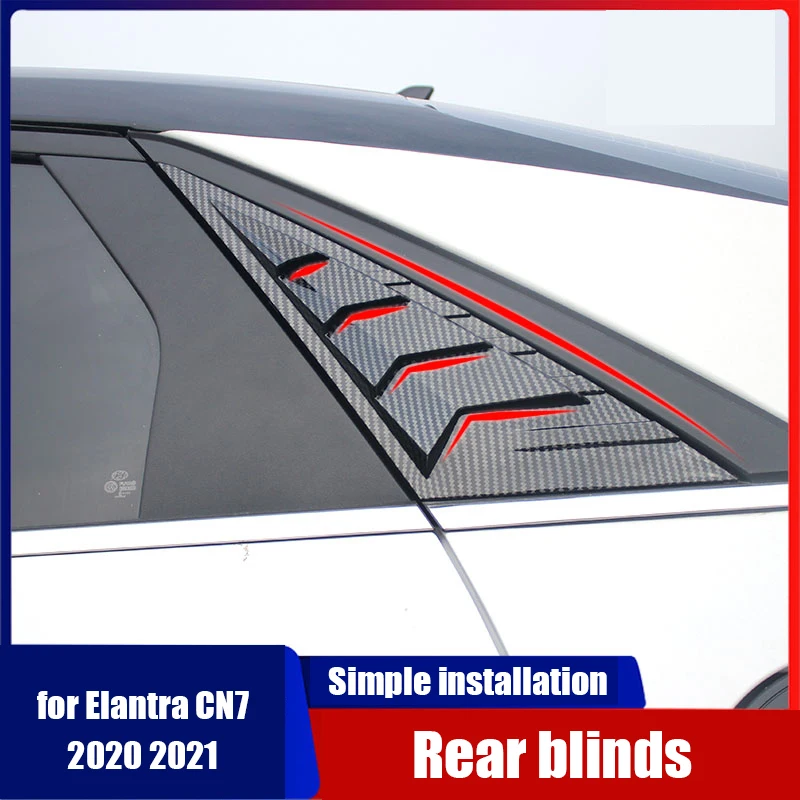 

for Hyundai Avante 2021 modified side window shark fin air outlet rear triangular blinds ABS Elantra CN7