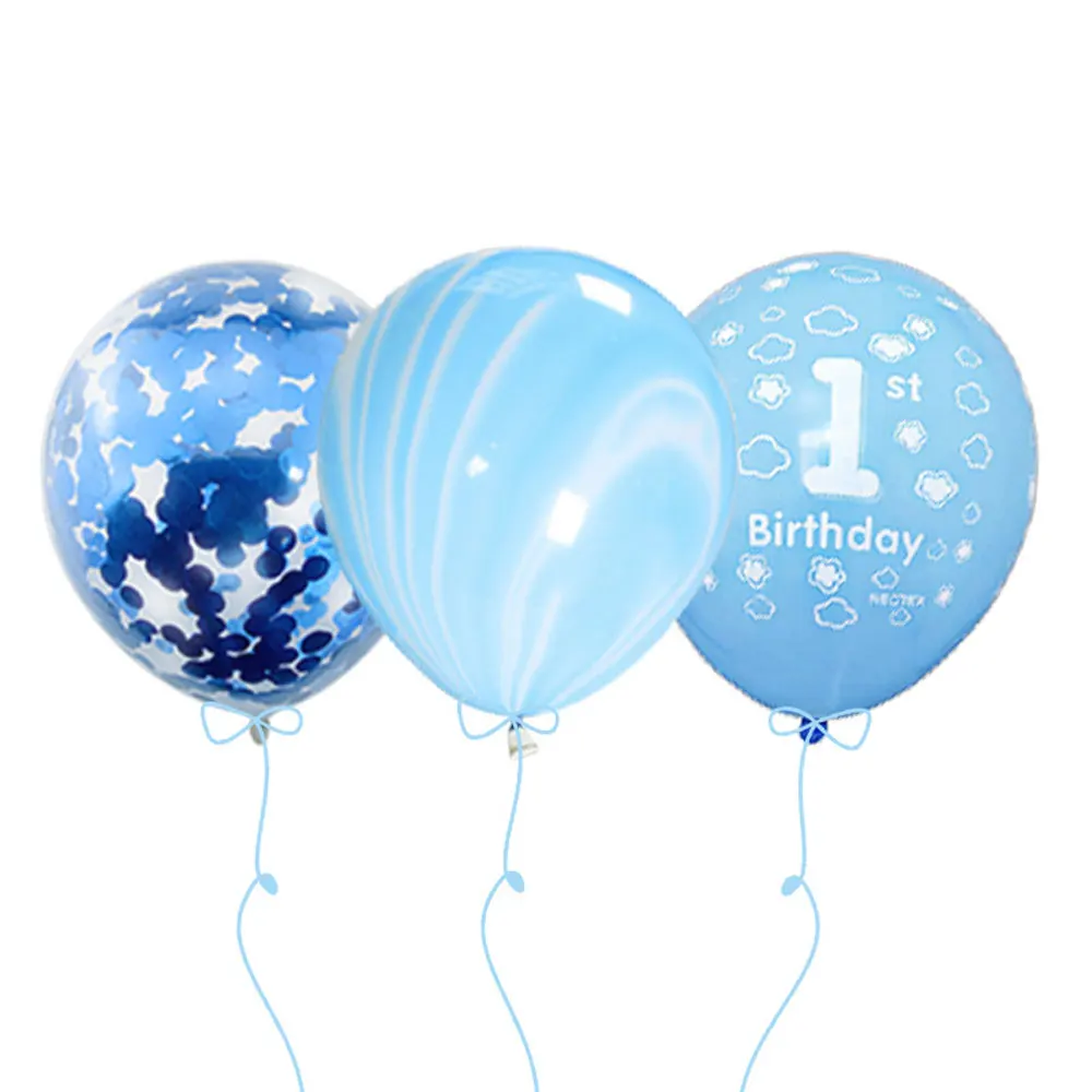 

12inch 1st Birthday Balloon Agate Latex Balloon 1 Year Old Decorations Anniversaire Wedding Ballons Baby Shower Party Supplies