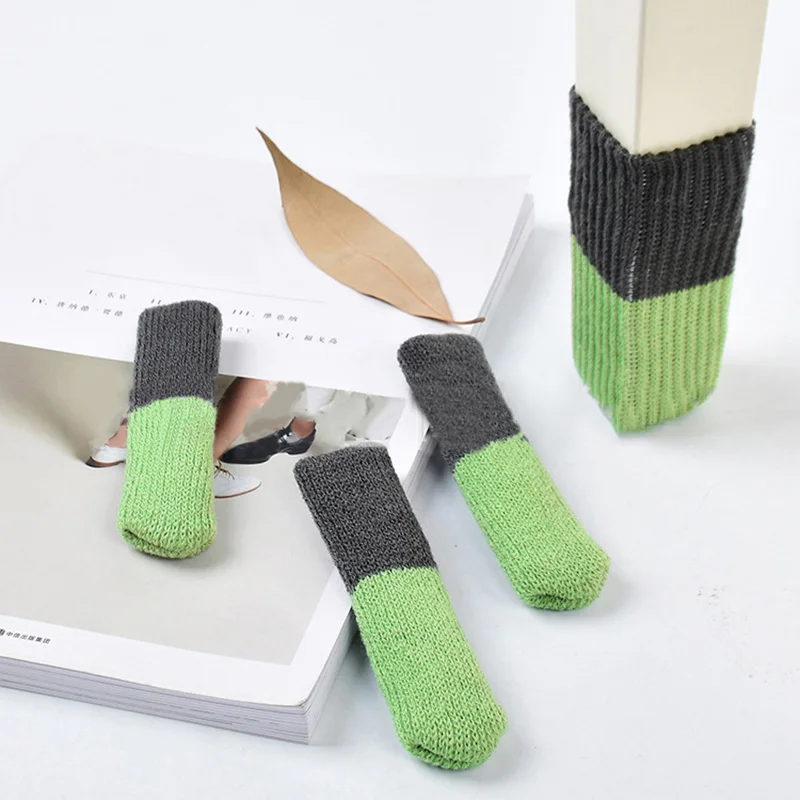 4 шт. Нескользящие цветные носки для стола мебели и домашнего декора|Чехлы на