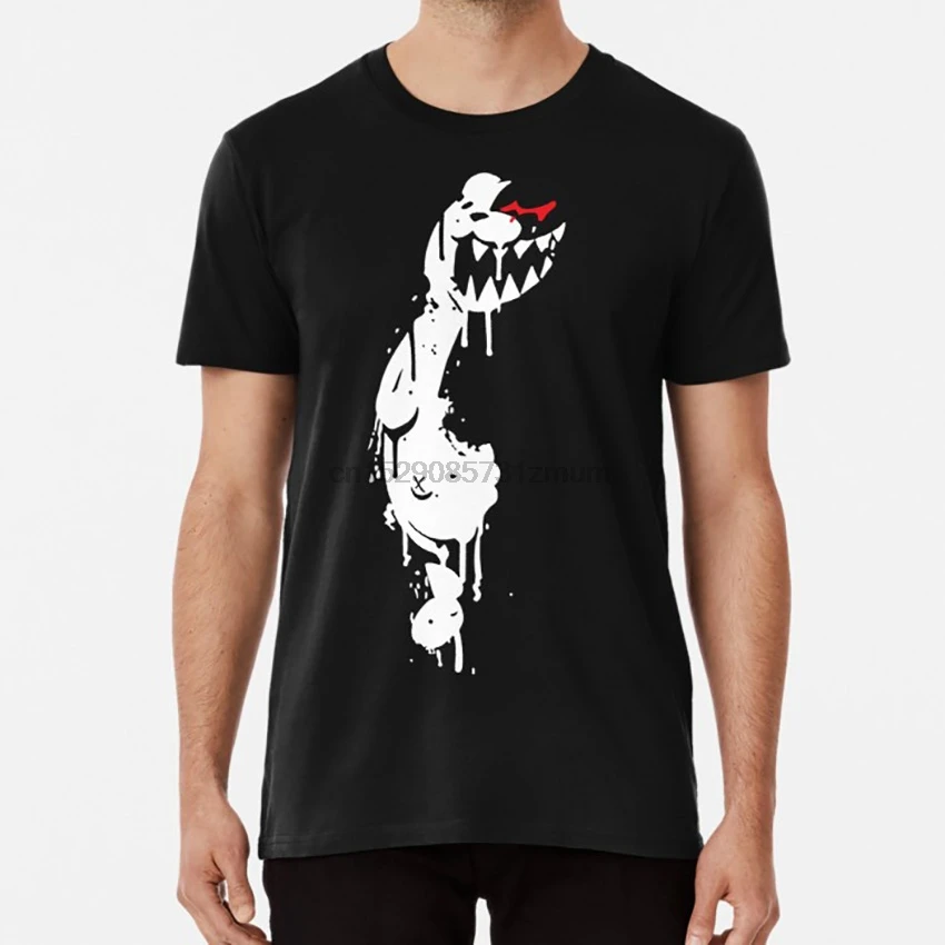 

Painted Monokuma T shirt danganronpa danga ronpa monokuma junko enoshima despair hope