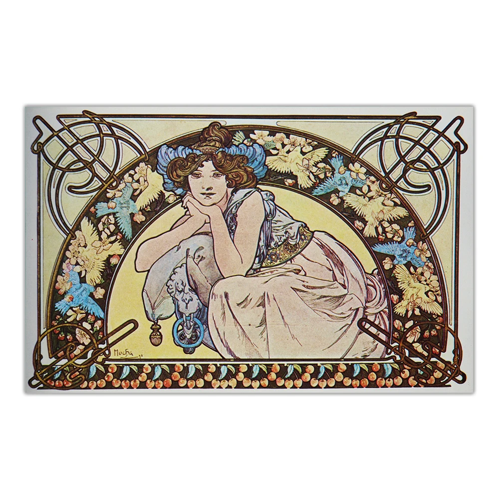 Citon Alphonse Mucha Cherry вишня Canvas холст искусство Масляная живопись художественное