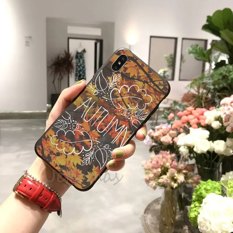 

Autumn leaves fall fox pumpkin Phone Case for iPhone 11 12 mini pro XS MAX 8 7 6 6S Plus X 5S SE 2020 XR
