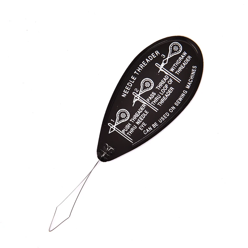 1PCS New Aluminum Needle Threader Letter Hand Machine Stitch Insertion Sewing Tool